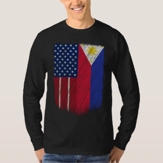 T-shirt Fierté Américaine Philippine Drapeau Philippines U