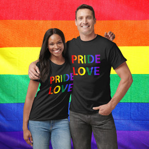 T-shirt Fierté Amour Arc-en-ciel Typographie