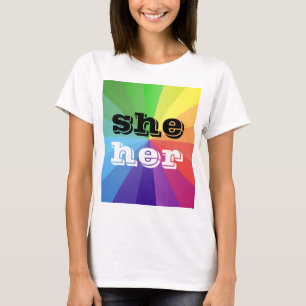 T-shirt Fierté arc-en-ciel LGBT Drapeau Pronoun