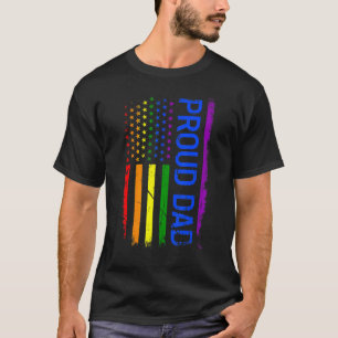 T-shirt Fierté Arc-en-ciel US Mois de la fierté LGBT Lesbi