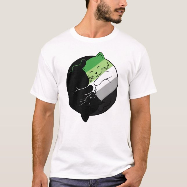 T-shirt Fierté Aro Drapeau LGBT Gay Aexé Yin (Devant)