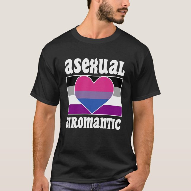 T-shirt Fierté bioromantique sexuelle Drapeau mignon Ace e (Devant)