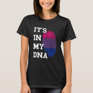 T-shirt Fierté bisexuelle empreinte ADN drapeau bisexuel B