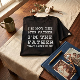 T-shirt Fierté de beau-père typographique audacieuse Famil