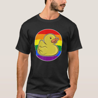 T-shirt Fierté de canard arc-en-ciel