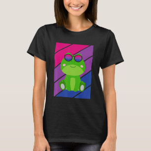 T-shirt Fierté de grenouille Drapeau bisexuel LGBTQ Fière 