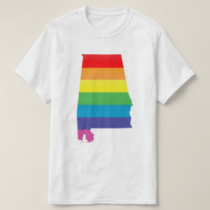 T-shirt fierté de l'Alabama. rayé