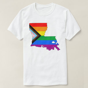 T-shirt Fierté de l'État de Louisiane LGBTQ Progress Pride