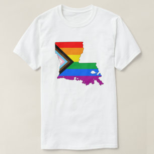 T-shirt Fierté de l'État de Louisiane LGBTQ Progress Pride