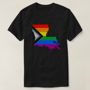 T-shirt Fierté de l'État de Louisiane LGBTQ Progress Pride