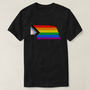 T-shirt Fierté de l'État du Nebraska LGBTQ Progress Pride