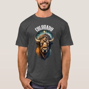 T-shirt Fierté de l'État vintage Colorado Bison Nature Fan