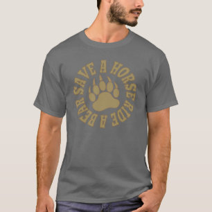T-shirt Fierté de l'ours Sauver un cheval Monter un ours