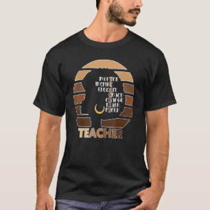 T-shirt Fierté de professeur noir Mélanine Reine afro Afri