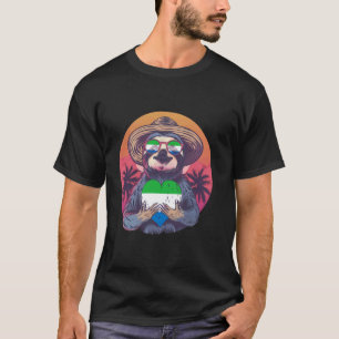 T-shirt Fierté de Sierra Leone Paresseux Coucher de soleil