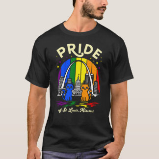 T-shirt Fierté de St. Louis City Missouri Chats Arc-en-cie