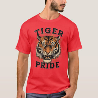 T-shirt Fierté de tigre Mascotte Fearlessigers Vintage Éco