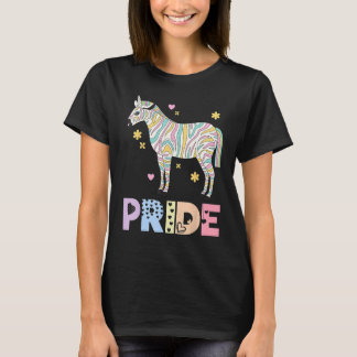 T-shirt Fierté de Zèbre Arc-en-ciel Animal LGBTQIA Hommes 