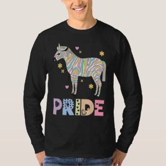 T-shirt Fierté de zèbre Arc-en-ciel Animal LGBTQIA Hommes 