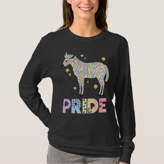 T-shirt Fierté de zèbre Arc-en-ciel Animal LGBTQIA Hommes 