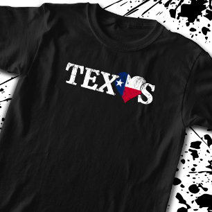 T-shirt Fierté du Texas Amour Drapeau du Cœur de l'État Fi