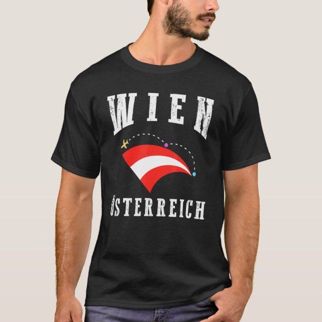 T-shirt Fierté Et Patrimoine Vienne Autriche Drapeau Wien  (Devant)