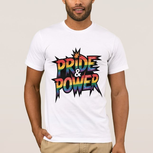 T-shirt Fierté et puissance LGBTQ (Devant)