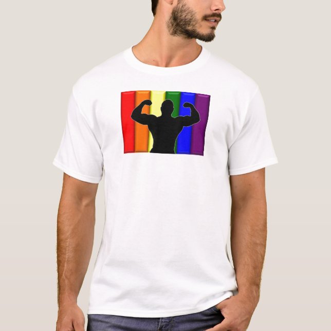 T-shirt Fierté gaie de muscle (Devant)