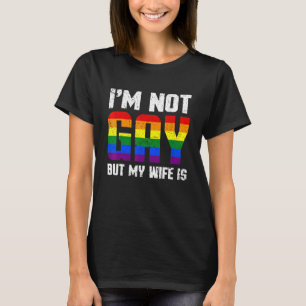 T-shirt Fierté Gay Couple Lgbt Je ne suis pas Gay, mais ma