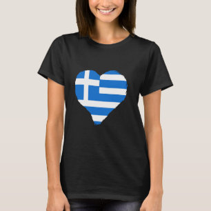 T-shirt Fierté grecque Cœur Hellènes Racines grecques Hell