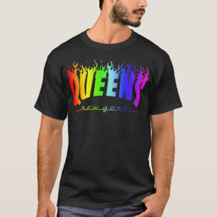 T-shirt Fierté LGBTQ de Queens Flaming Parodie Trasher Mas