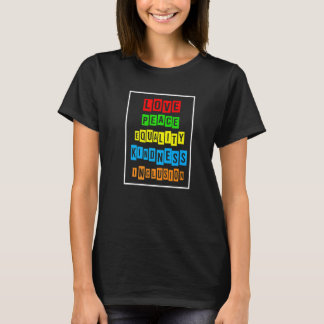 T-shirt Fierté Mois Amour Paix gentillesse Lgbt