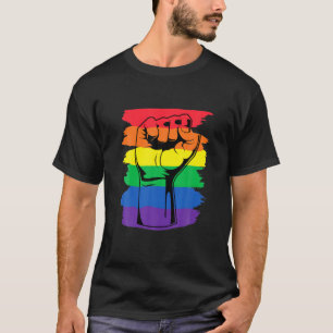 T-shirt Fierté Mois Merch LGBT Rainbow Poing LGBTQ Gay Pri