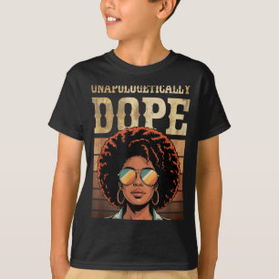 T-shirt Fierté noire afro en détresse sans excuses 