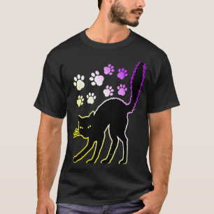 T-shirt Fierté non binaire Mignon Chat Chaton LGBTQ Enby N