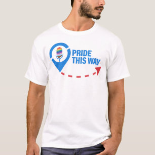 T-shirt Fierté par ici : « Bienvenue dans la zone sans pla