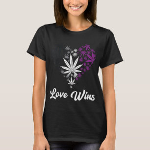 T-shirt Fierté sexuelle Drapeau Feuille Amour du coeur gag