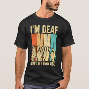 T-shirt Fierté sourde ASL Langue des signes I m Deaf I Hav