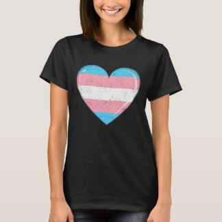 T-shirt Fierté Transgenre Drapeau Coeur Amour gagne Lgbt F