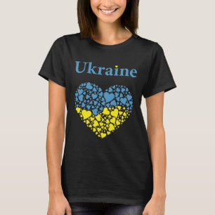T-shirt Fierté ukrainienne Drapeau du cœur ukrainien Gloir