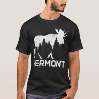 T-shirt Fierté Vintage Vermont Souvenir Élan Nature