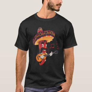 T-shirt Fiesta 5 De Mayo Viva Mexico Pepper Guitare
