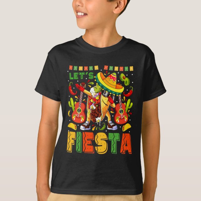 T-shirt Fiesta Mexicaine Toco Dabbing Poncho Cinco De (Devant)