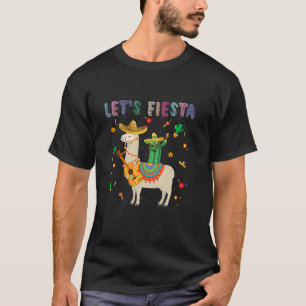 T-shirt Fiesta Sombrero Llamas Cactus Mexicain Cinco