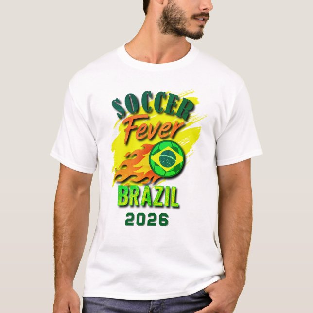 T-shirt Fièvre du FOOTBALL 2026 Brésil Fan Gear Limited Ed (Devant)