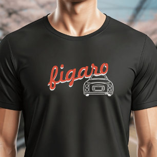 T-shirt Figarations Monoline Graphic Figaro Car Black