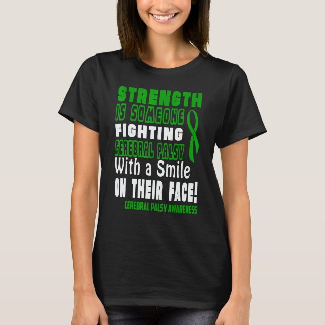 T-shirt Fighting with a smile Cerebral Palsy Awareness (Devant)