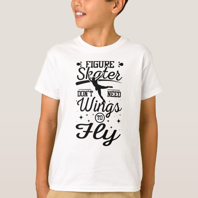 T-shirt Figure Ailes De Patinage À Voler (Devant)