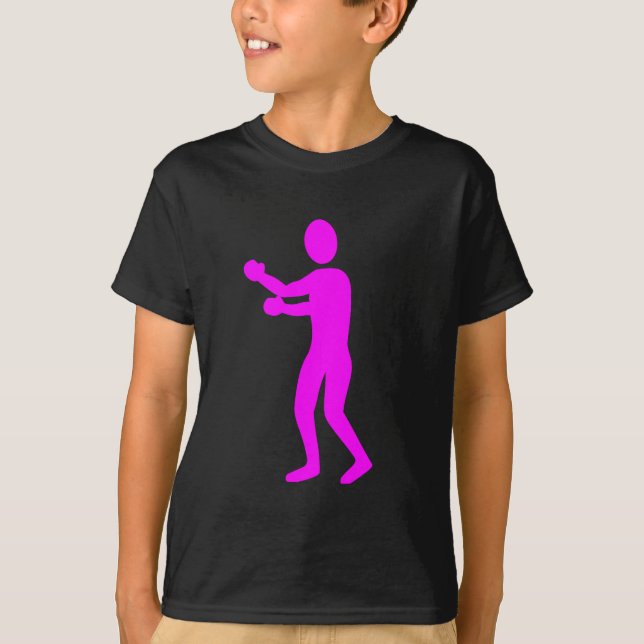 T-shirt Figure de boîte - Magenta (Devant)