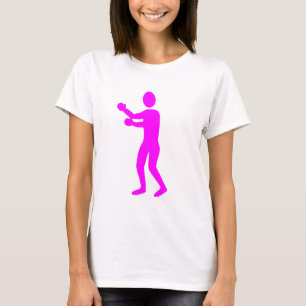 T-shirt Figure de boîte - Magenta